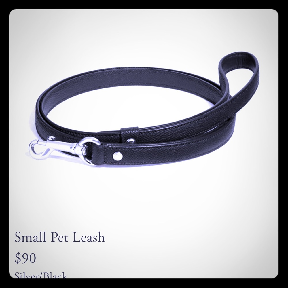 Coach Dog leash Black Small NWT